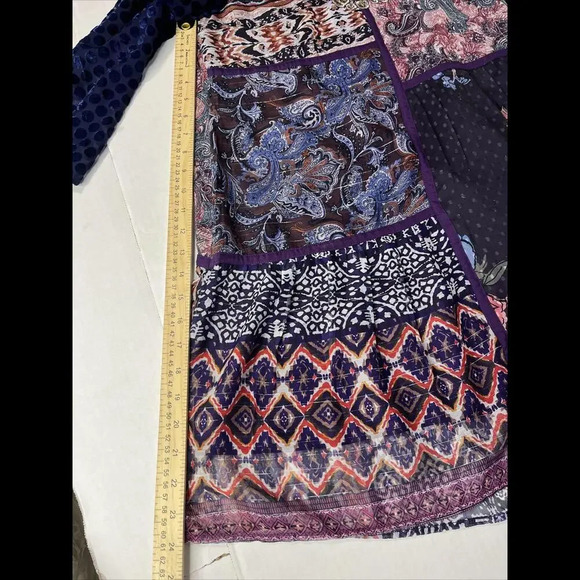 Soft Surroundings All Together Patchwork Dress Boho Hippie Fall Y2K XS - Picture 3 of 9